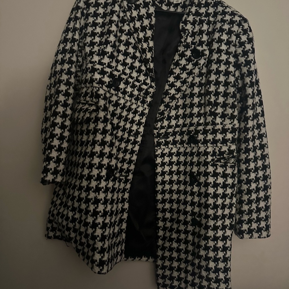 Cato Black and White Houndstooth Blazer